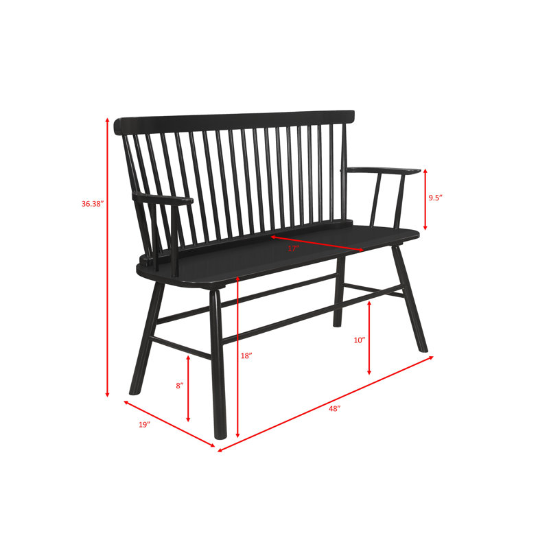 Dovecove Karlovy Wood Bench "& Reviews" | Wayfair